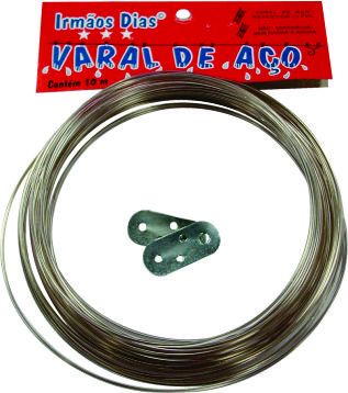 VARAL AÇO PVC C/ 02 FIX. - 10 M (612)