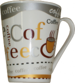 CANECA  PORCELANA 3 CORES COFFEE (5784)