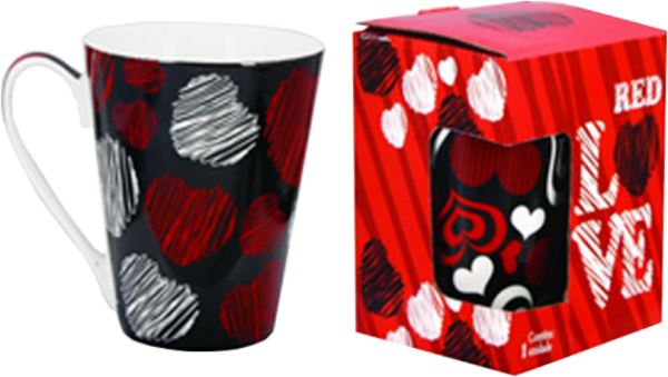 CANECA  PORCEL. VERM. LOVE (5097)