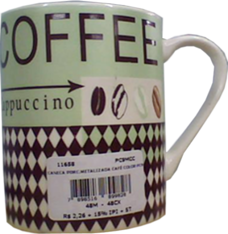 CANECA  PORCEL. METALIZADA CAFÉ (5099)